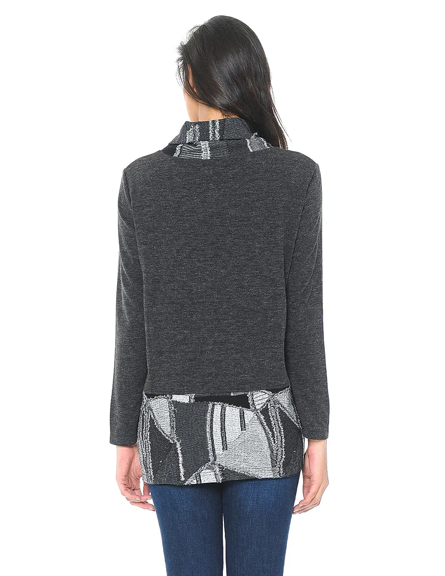 Palila Knit Top with Zipper Detail