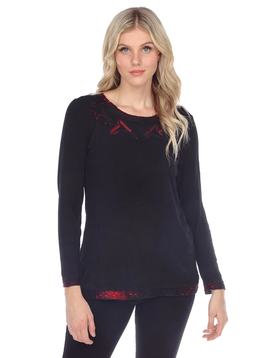 Palila Lace Design Full Sleeve Top