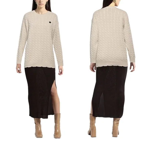 PATOU  |Casual Style Wool Long Sleeves Plain Elegant Style