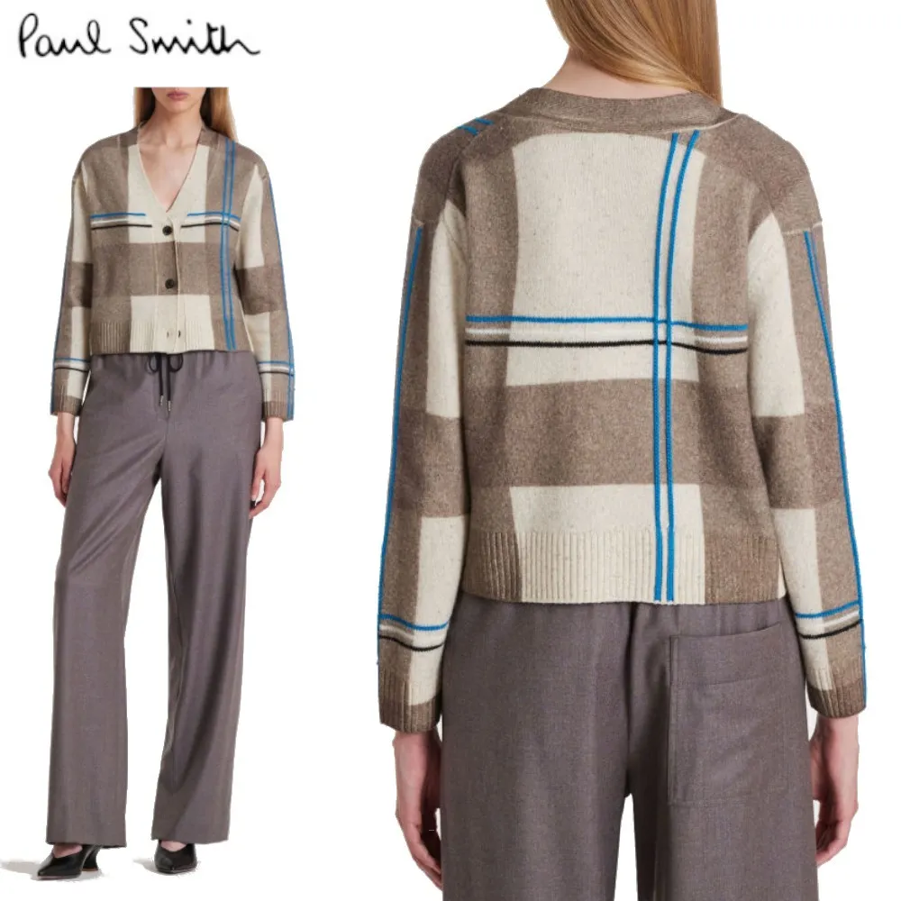 Paul Smith  |Casual Style Wool Blended Fabrics Street Style Long Sleeves