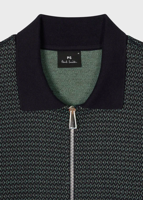 PAUL SMITH Paul Smith Zip Thru Knitted Cardigans - Blue