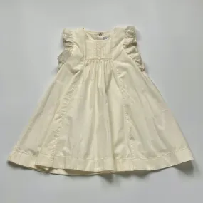 Petit Bateau Cream Dress With Pintuck Detailing: 5 Years