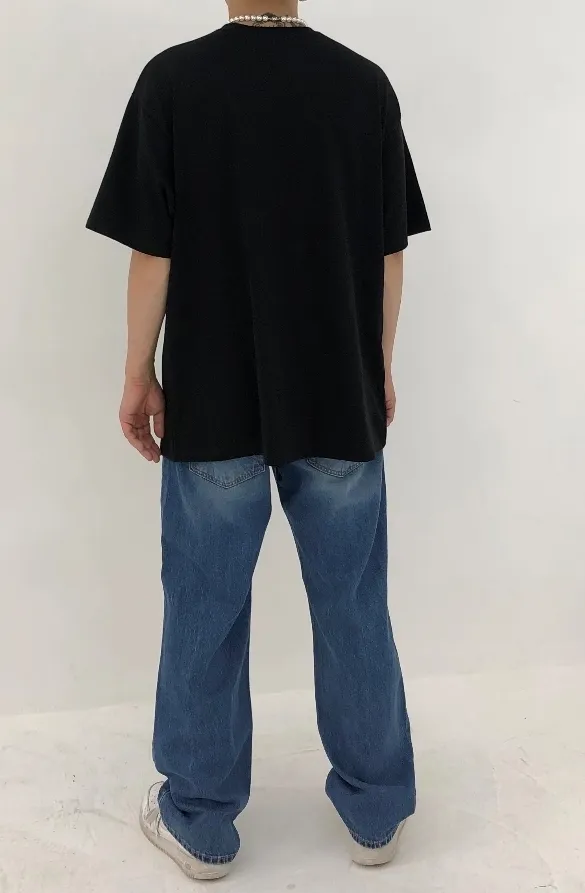 RASHOMONG  |Unisex Street Style Collaboration Plain Cotton Short Sleeves