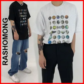 RASHOMONG  |Unisex Street Style Collaboration Plain Cotton Short Sleeves