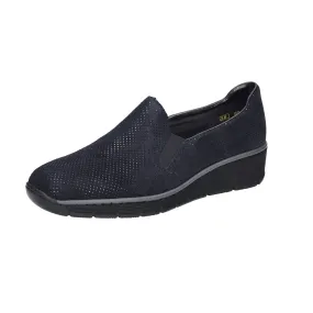 Rieker Blue Slip-On Casual Loafers Comfortable Lightweight Shock Absorbing Sole