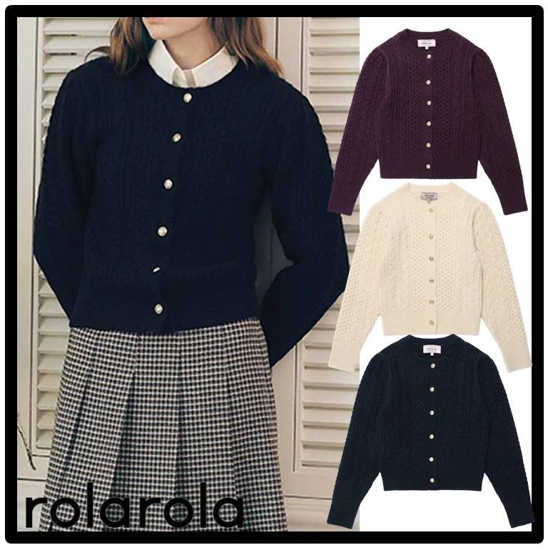 rolarola  |Casual Style Street Style Logo Cardigans