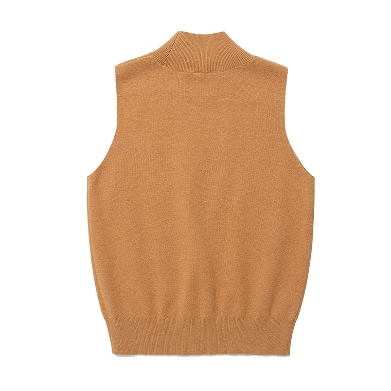 rolarola  |Casual Style Wool Nylon Sleeveless Street Style Plain Cotton