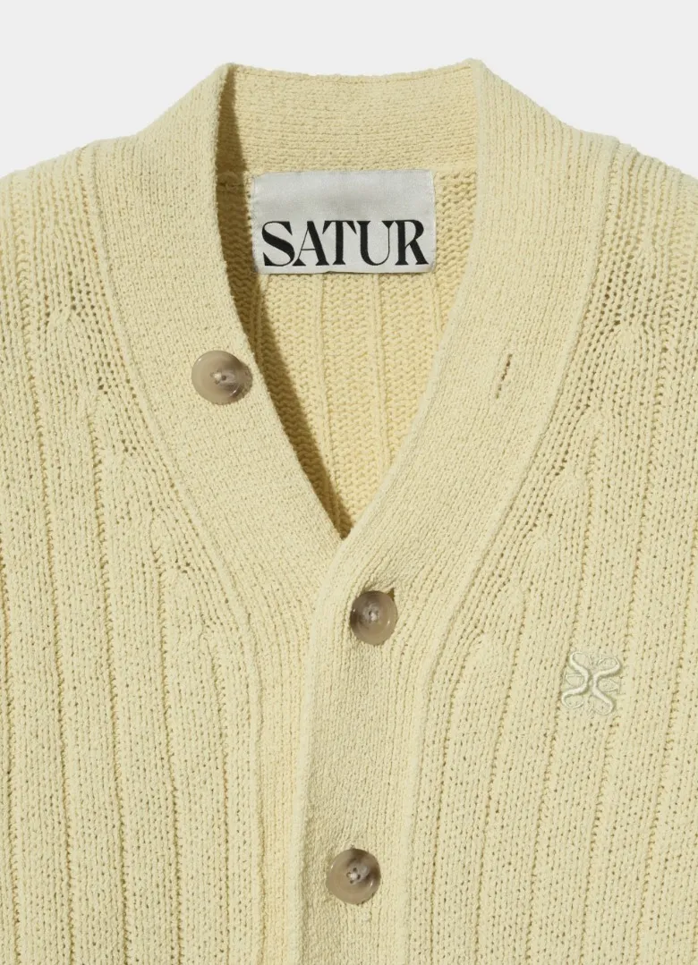 SATUR  |Casual Style Street Style Logo Cardigans