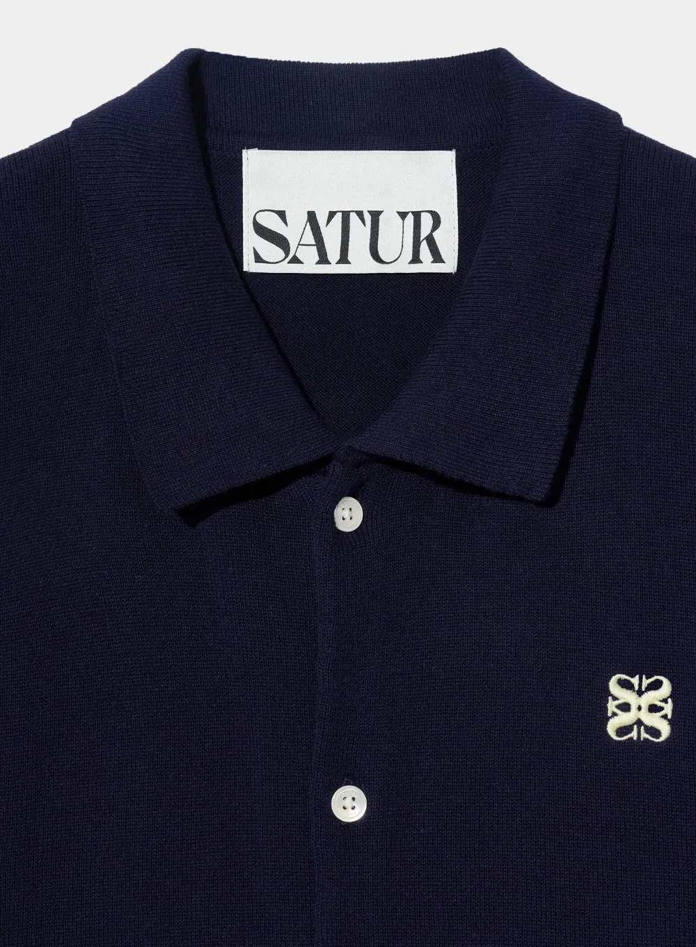 SATUR  |Street Style Plain Cotton Short Sleeves Logo Cardigans