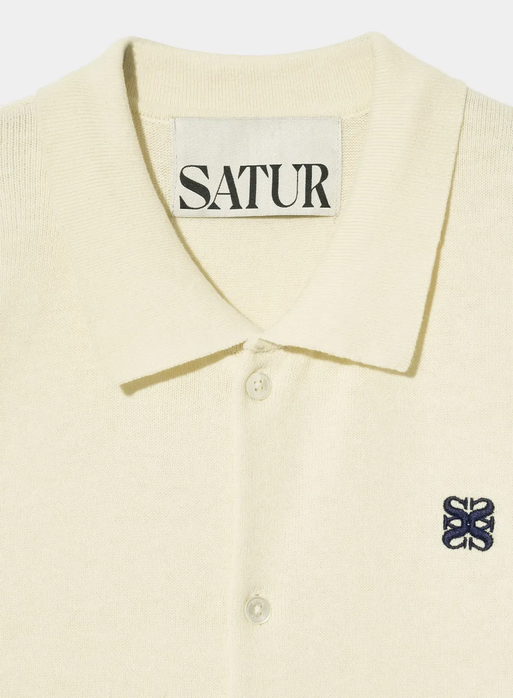 SATUR  |Street Style Plain Cotton Short Sleeves Logo Cardigans