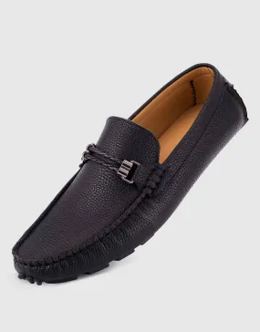 Speckled Leather Casual Loafers