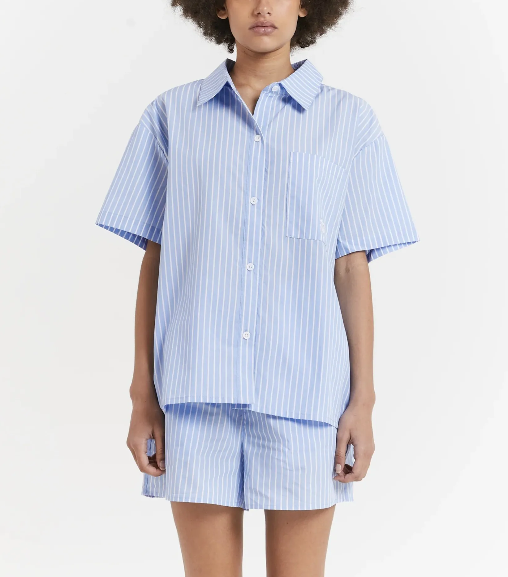 STUSSY  |Stripes Casual Style Street Style Cotton Short Sleeves