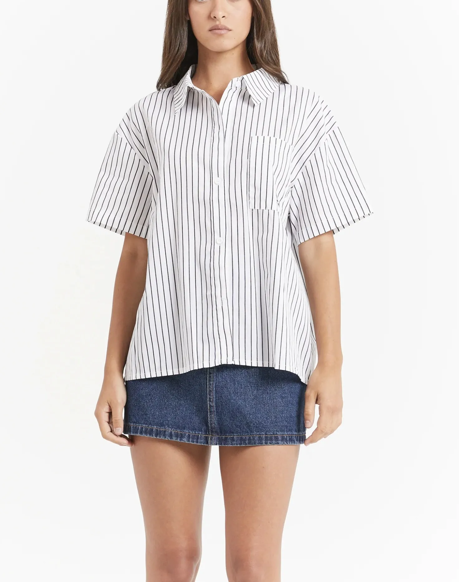 STUSSY  |Stripes Casual Style Street Style Cotton Short Sleeves