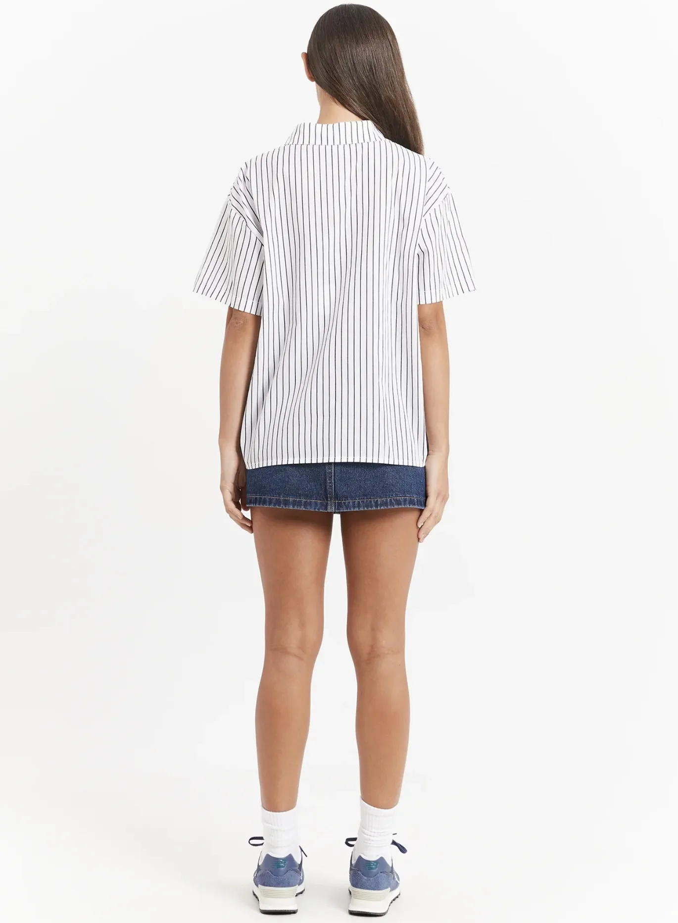 STUSSY  |Stripes Casual Style Street Style Cotton Short Sleeves