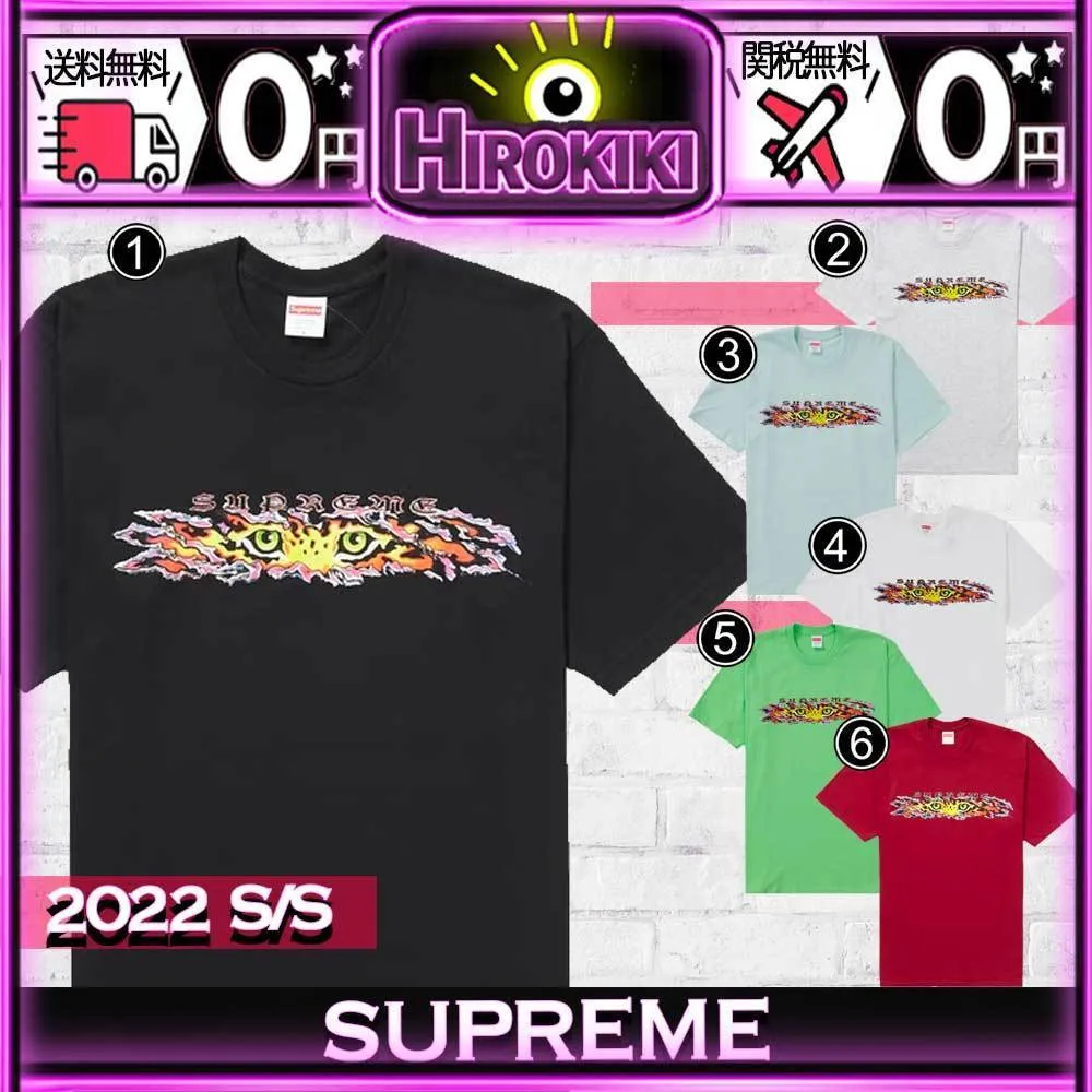 Supreme  |Unisex Street Style Collaboration Logo Skater Style T-Shirts