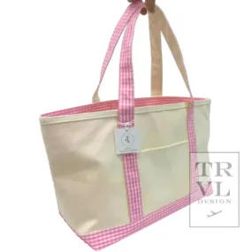 TRVL Midi Coated Canvas, Pink Trim