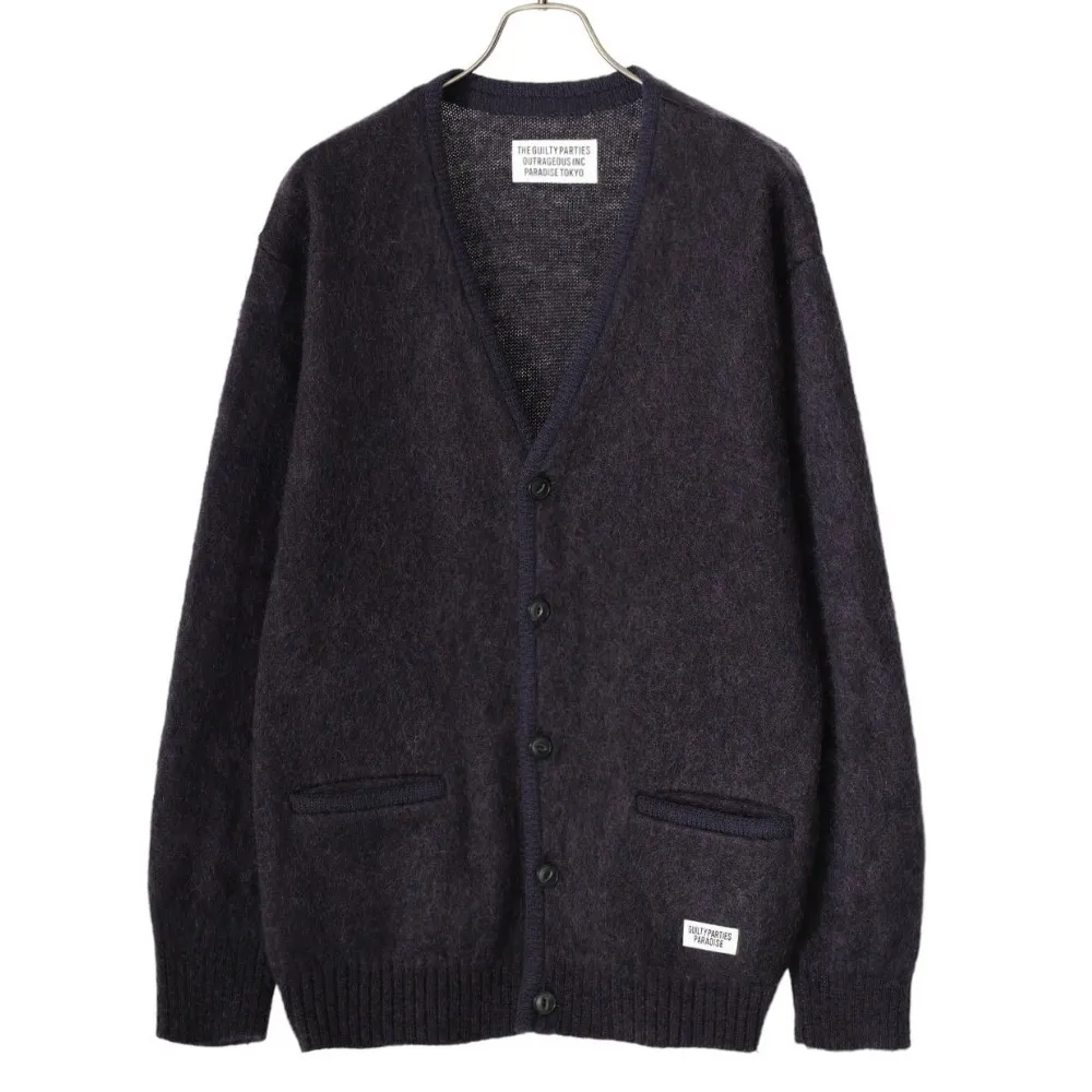 WACKO MARIA  |Wool Blended Fabrics Street Style Plain Logo Cardigans