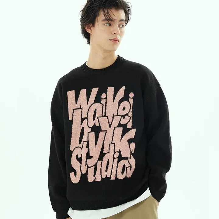 Wai Kei  |Crew Neck Casual Style Unisex Nylon Blended Fabrics