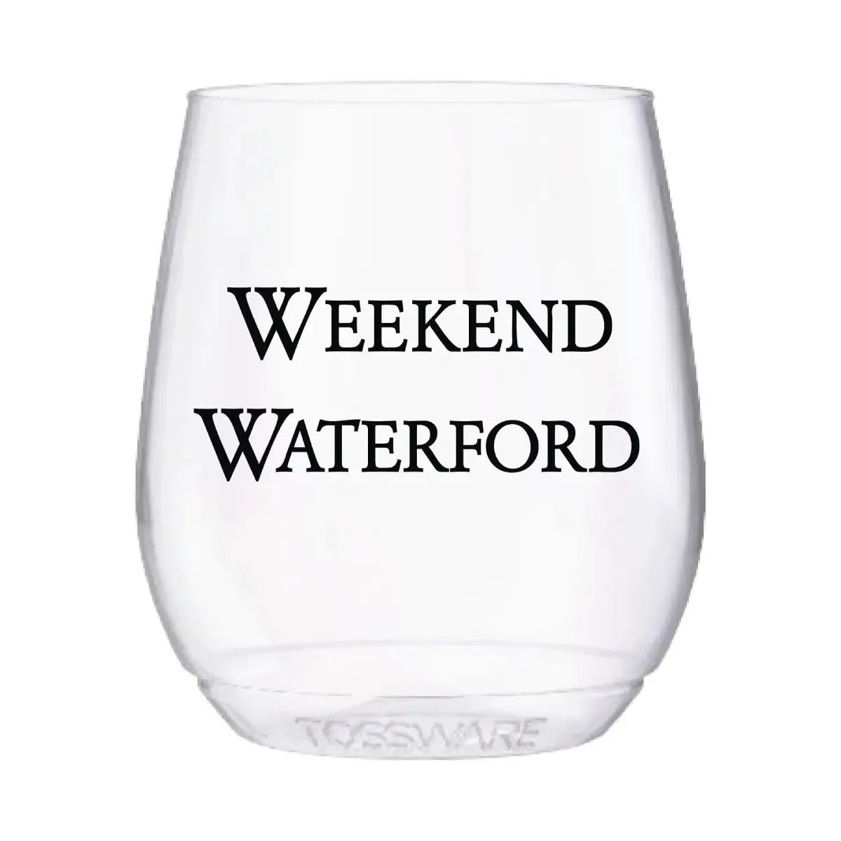 Weekend Crystal 14oz Stemless Wine Glass Tossware - Set of 4