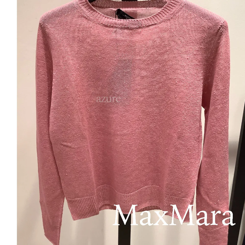 Weekend Max Mara  |Crew Neck Casual Style Linen Long Sleeves Plain Medium