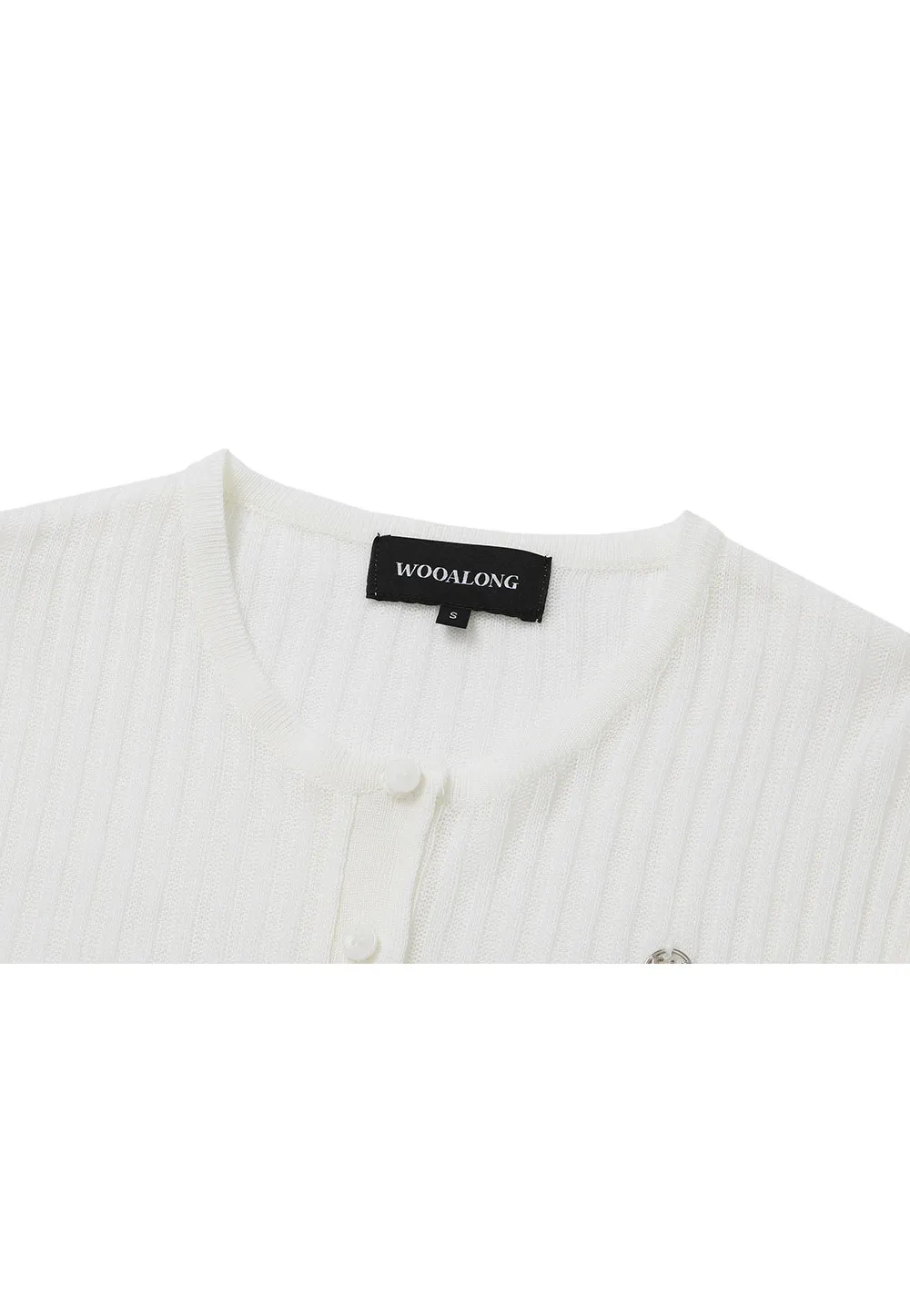 WOOALONG  |Street Style Long Sleeves Plain Logo Cardigans