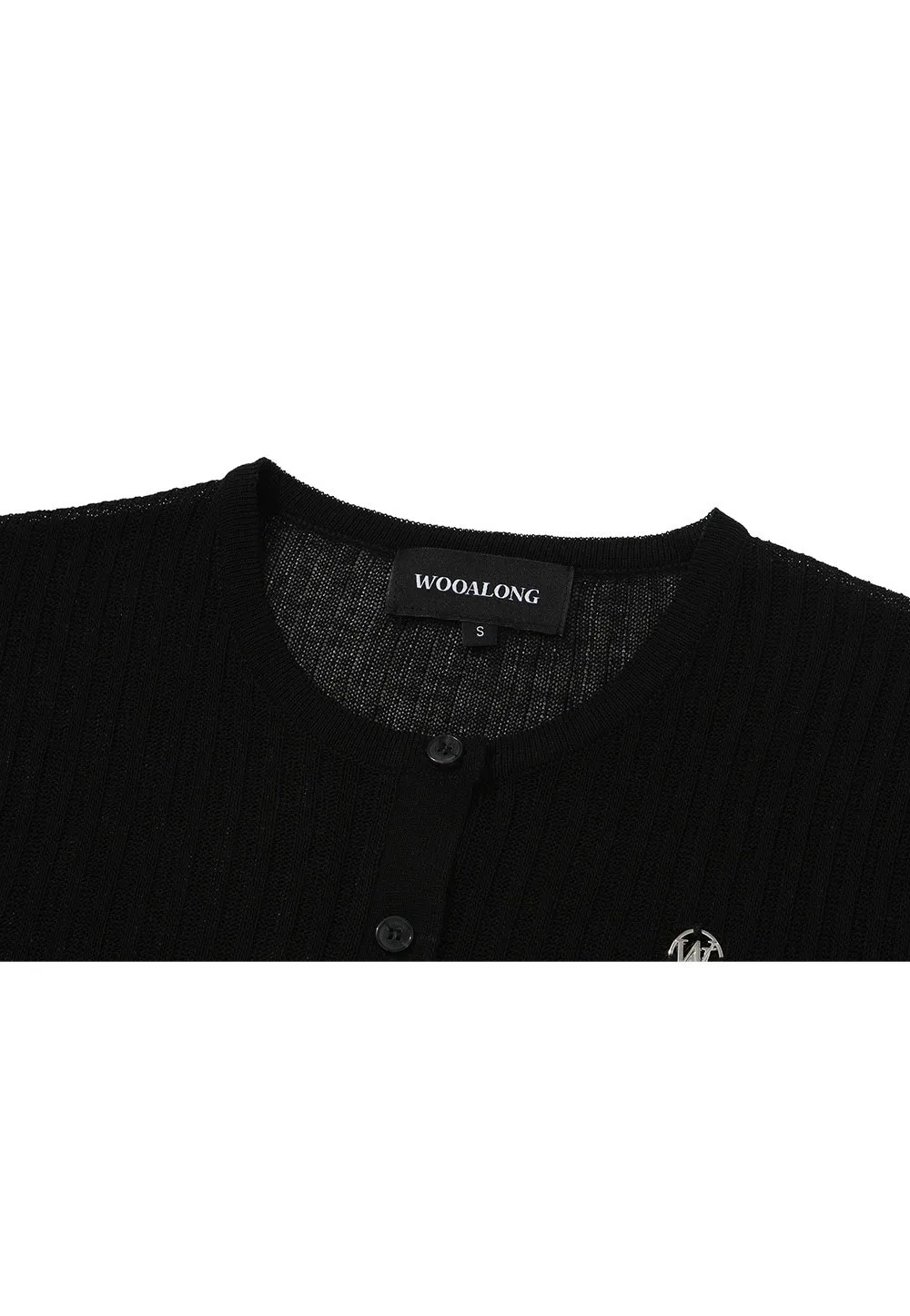 WOOALONG  |Street Style Long Sleeves Plain Logo Cardigans