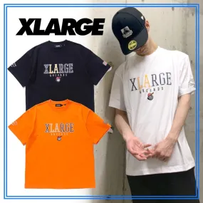 X-Large  |Crew Neck Unisex Street Style Plain Cotton Short Sleeves