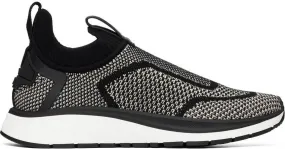 ZEGNA Black & White Slip-On Sneakers